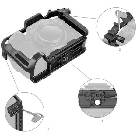 SmallRig 3934B - klatka do FUJIFILM X-H2/X-H2S, montaż